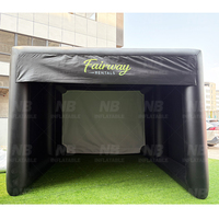Tente de golf gonflable noire personnalisée, simulateur de golf portable d'extérieur pour usage commercial et personnel