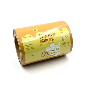 Zhongbao China Fábrica personalizada com desenho colorido de leite em pó mel saquinhos de embalagem em rolo de filme