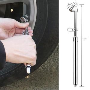 Alliage de zinc 30 degrés Air Chuck Pen Shape Wheel Pressure <span class=keywords><strong>Tester</strong></span> Measurer pour camions - Product Image 4