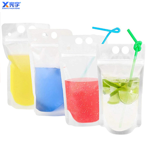 Sac à fermeture éclair en plastique avec logo personnalisé pour boisson de fête Sac scellé refermable transparent pour <span class=keywords><strong>yaourt</strong></span> café cocktail - Product Image 2