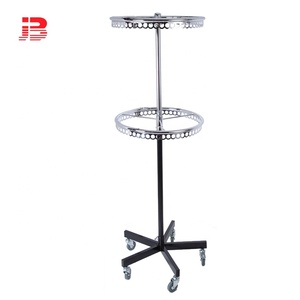 便利な回転可能な2層スカーフディスプレイシェルフ - Product Image 5