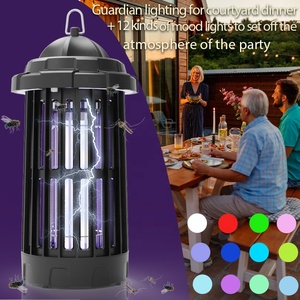 Saijzek 4000V Portable Télécommande Fly Bug Zapper Intérieur et Extérieur Insectes et <span class=keywords><strong>Moustique</strong></span> <span class=keywords><strong>Grille</strong></span> de Sécurité <span class=keywords><strong>Lampe</strong></span> avec Brosse - Product Image 5