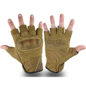 Guantes de moto de verano sin dedos hombres mujeres guantes de moto medio dedo cuero <span class=keywords><strong>Motocross</strong></span> Racing guante equipo de moto - Product Image 4