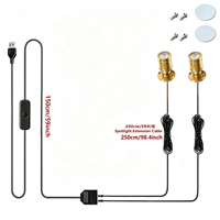 Lot de 2 mini projecteurs LED 1W pour modèles, vitrines à bijoux, armoires à vin, figurines de collection, expositions et boîtiers PC