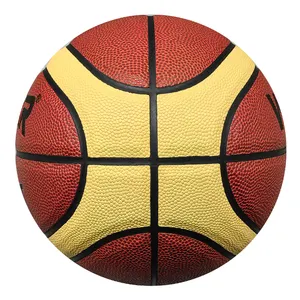 Pallone da basket laminato da allenamento in pelle di dimensioni ufficiali di pallacanestro in PU personalizzato