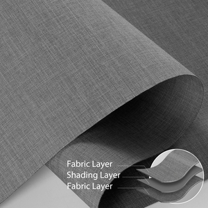 ZSTARR 홈 데코 파티오 도어 모터식 반암막 커튼 스크린 완벽한 맞춤형 블라인드 암막 롤러 블라인드 창문 차양용 - Product Image 3