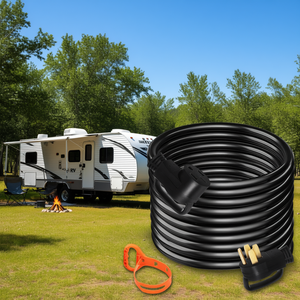 Cable de Extensión para RV de 50 Amperios y 30 Pies, Cable de Alimentación de Cobre Duradero para Remolques, Autocaravanas y Campers con Conectores Nema - Product Image 2