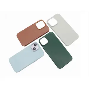 磁性全包素食皮革iphone手机外壳防震手机外壳适用于iPhone 15 14 13 12 pro max Max