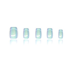 <span class=keywords><strong>Uñas</strong></span> Postizas Hechas a Mano en 10 Tamaños, Diseño de Ojo de Gato Sonriente, Electrochapadas, Iridiscentes, con Terapia de Luz, Puntas de <span class=keywords><strong>Uñas</strong></span> Artificiales Desmontables - Product Image 6