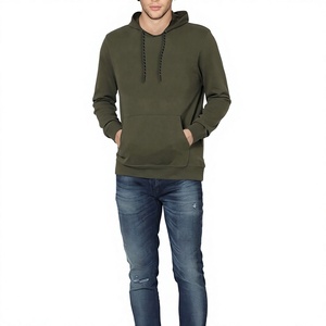 Sudadera con Capucha para Hombre, Color Verde Oliva, Corte Regular, Algodón French Terry, Estilo Casual para Invierno, Diseño con Bolsillos, Patrón 3D Personalizado - Product Image 1