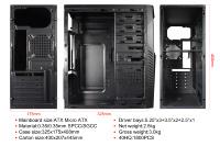 Boîtier d'ordinateur PC Super Tower à faible prix, msi Full Tower, ventilateur Rgb, panneau frontal en plastique transparent, écran LCD