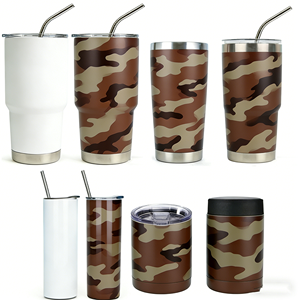 Vaso Térmico Personalizado con Logotipo, 20oz, 30oz, 40oz, con Tapa y Pajita, Grabado Láser, Estampado de Leopardo, Brillo, Purpurina, Camuflaje - Product Image 2