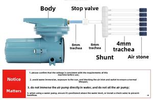 JSD-Bomba de aire de acuario de alta potencia de 12V, aireador de metal para peces y vehículos, AC/DC, fuente de alimentación dual de 1L - Product Image 6