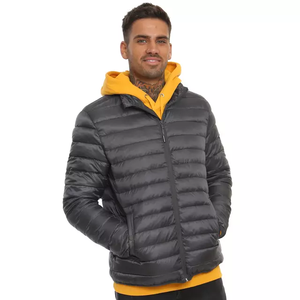 Chaquetas acolchadas de alta calidad para hombre, chaqueta acolchada de manga larga con cremallera ajustada de color personalizado para hombre - Product Image 2