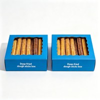 Scatola per Snack Biodegradabile con Finestra e Logo Personalizzato, Confezione in Carta per Churros e Patatine Fritte