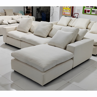 Canapé modulaire moderne et minimaliste en tissu, garni de duvet, pour salon, fabriqué en usine