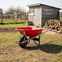 Chariot de chantier agricole, chariot de transport de sable/gravier, chariot à main agricole, brouette de chantier robuste