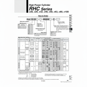 Pièces pneumatiques RHCL32-825 de cylindre de puissance élevée de SMC Pneumatics - Product Image 1