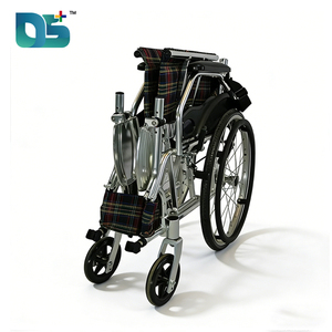 Fauteuil roulant manuel pliable portable en alliage d'aluminium léger avec pédales réglables pour personnes âgées handicapées - Product Image 3