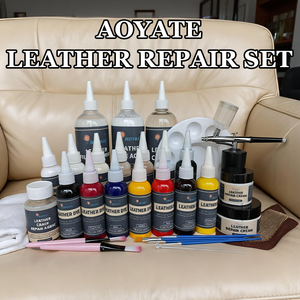 Набор для ремонта кожи, включая средства для очистки, ремонта, окрашивания и других средств по уходу, а также набор для окрашивания кожи - Product Image 2