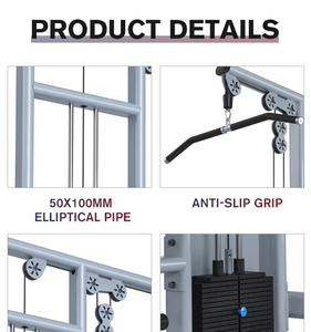 Piles en acier commerciales de 70kg Équipement de gymnastique pour la maison Lady Fitness Rack tout-en-un Lat Pull Down et Low Row Machine - Product Image 4