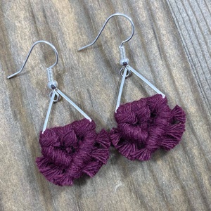 Orecchini alla moda a triangolo Micro frangia TD - Product Image 6