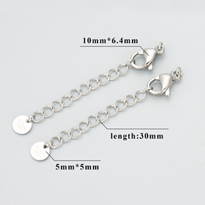 Bolsa de 4 Piezas de Fornituras para Joyería de Acero Inoxidable 316L MC37, Dijes sin Níquel para Fabricación de Collares y Cadenas de Extensión, Venta al por Mayor - Product Image 3