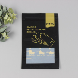 Sac d'emballage de semelle intérieure avec logo personnalisé avec fermeture à glissière sacs d'emballage en plastique de stockage pour semelles de chaussures - Product Image 3