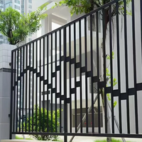 Panneau de clôture en vinyle aluminium noir, portail en fer forgé pour villa, jardin, treillis, bricolage