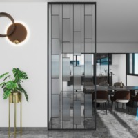 Panneaux de séparation de vestibule d'hôtel de luxe, panneaux de séparation de bureau en acier inoxydable, écran de séparation de pièce, cloison de séparation
