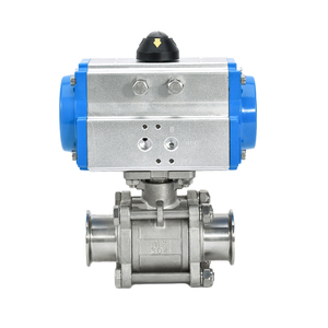 Pnömatik uygulamalar için kelepçe sıhhi küresel vana ile SS304/316 pnömatik üç parçalı vakum küresel vana 4in - Product Image 2
