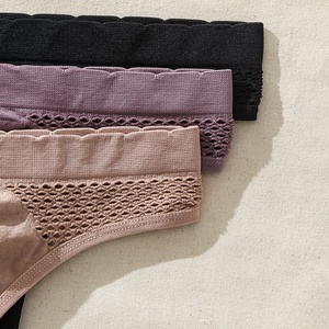 Pour <span class=keywords><strong>Amazon</strong></span> européen américain nouveau Style sans couture string séchage rapide pur coton entrejambe taille basse Sexy chaud femmes <span class=keywords><strong>sous</strong></span>-vêtements - Product Image 3