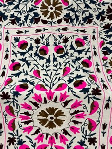 Couvre-lit en coton brodé Suzani, couverture décorative, tapis mural Ouzbek Suzani, décoration bohème pour la maison, assortiment en gros B2B - Product Image 2