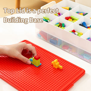 Boîte de <span class=keywords><strong>rangement</strong></span> pour jouets en plastique PP au design moderne et créatif, grande taille, pour le tri des blocs de construction <span class=keywords><strong>Lego</strong></span>, avec petits compartiments pour jouets - Product Image 4