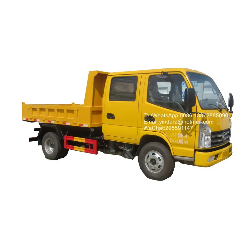 Trung Quốc 4X2 Cabin Đôi Kama Thương Hiệu Dump Truck 3Tons Đang Tải Nhỏ Diesel Dump 3T Tipper Xe Tải