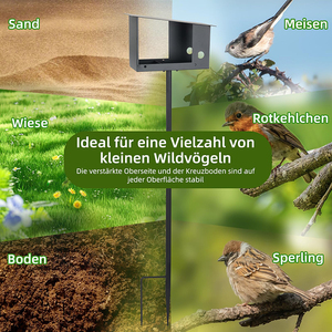 Station d'alimentation pour oiseaux JH-Mech de haute qualité, résistante à la rouille, robuste, à alimentation ouverte, en forme de dôme vertical, en acier au carbone - Product Image 3