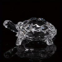 Figurine de tortue en cristal, artisanat fait main, cadeau de Noël, décoration de table, vente en gros