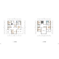 Maisons et villas légères à ossature acier, bâtiments postmodernes à deux étages, isolation thermique, ignifuges, étanches, cuisine, salle de bain