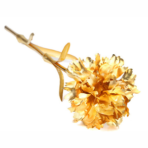 Fleur de Œillet en <span class=keywords><strong>Métal</strong></span> Plaqué Or 24 carats avec Boîte Cadeau, Support de Présentation, Sac et Certificat pour la Fête des Mères - Product Image 5