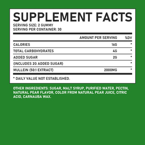 Gomitas de Verbasco de Marca Privada con Extracto de Verbasco, Suplemento que Apoya la Salud Respiratoria Pulmonar y Mejora la Función Inmunitaria - Product Image 6