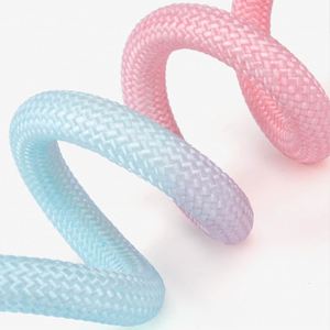 Laisse pour chien robuste avec poignée rembourrée, anti-pincement, en nylon, sans traction, laisse pour animaux de compagnie, couleur bonbon, pour petites races, laisse rétractable pour chiot - Product Image 4