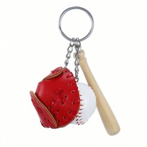 Mini Colorful Baseball Pendant & Leather Keychain Sports Event Souvenir for Gift & <b>Key</b> <b>Holder</b> Made of Metal & Alloy - Product Image 3
