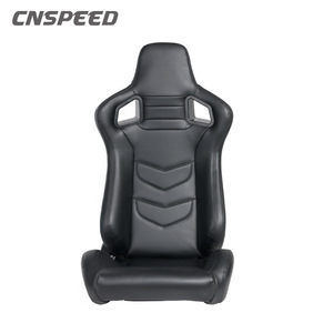 CNSPEED เบาะนั่งรถแข่งอเนกประสงค์สีดำ PVC กันน้ำปรับพนักพิงได้ 180 องศา - Product Image 1