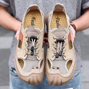 Últimas zapatillas de senderismo unisex de microfibra con malla y cordones, ligeras, acolchadas, a la moda, para caminar al aire libre. - Product Image 3