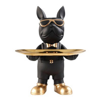 Direct Factory Resin Bulldog Figuur, Hondenvormig Snoepbakje, Dierenfiguur, Fruitplateau, Huisdecoratie, Home Decor, Ambachten