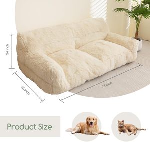 Cama para Mascotas de Peluche Larga y Suave, Espuma Viscoelástica, Extraíble, Sofá de Piso Grande y Cómodo, Sofá Gigante para Perros y Humanos - Product Image 2