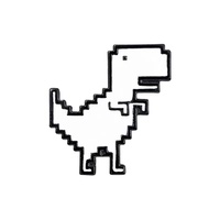 Großhandel Metall-Cartoon-Pins: Niedliche, schlichte Dinosaurier-Pixel-Broschen, Souvenir-Emaille-Pins, antike Tier-Pins für Kleidung