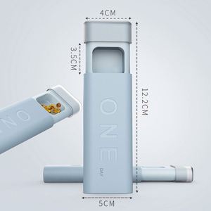 Nouveauté 2025 – Emballage transparent en ABS personnalisé avec logo, pour mini-boîtes repas 3 repas par jour – Meilleures ventes |   Boîte de rangement portable pour pilules - Product Image 4
