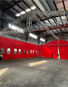 Tienda de campaña personalizada con pernos de aluminio rojo con sistemas de elevación y tubo telescópico para eventos de boda o alquiler de iluminación de <span class=keywords><strong>DJ</strong></span> - Product Image 1