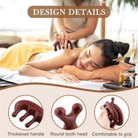 Offre Spéciale en bois nez grattoir cuir chevelu peigne Guasha outil bois cuir chevelu masseur croissance des cheveux peigne pour femmes hommes plus âgés